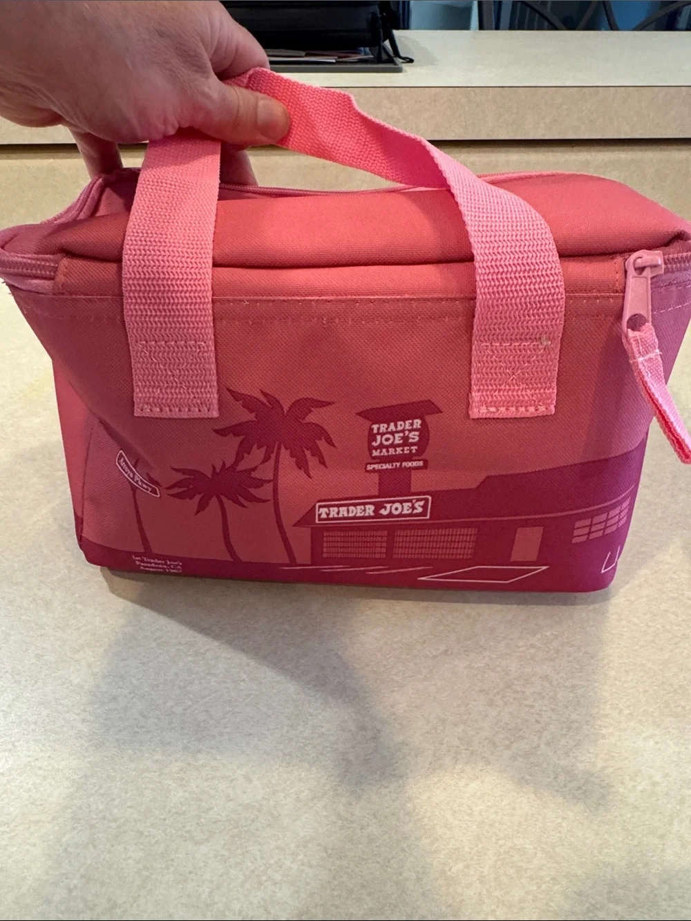 Trader Joe's Pink Insulated Lunch Tote